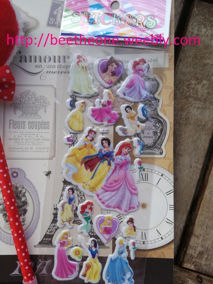 Planche de Stickers Princesses - 11 modèles