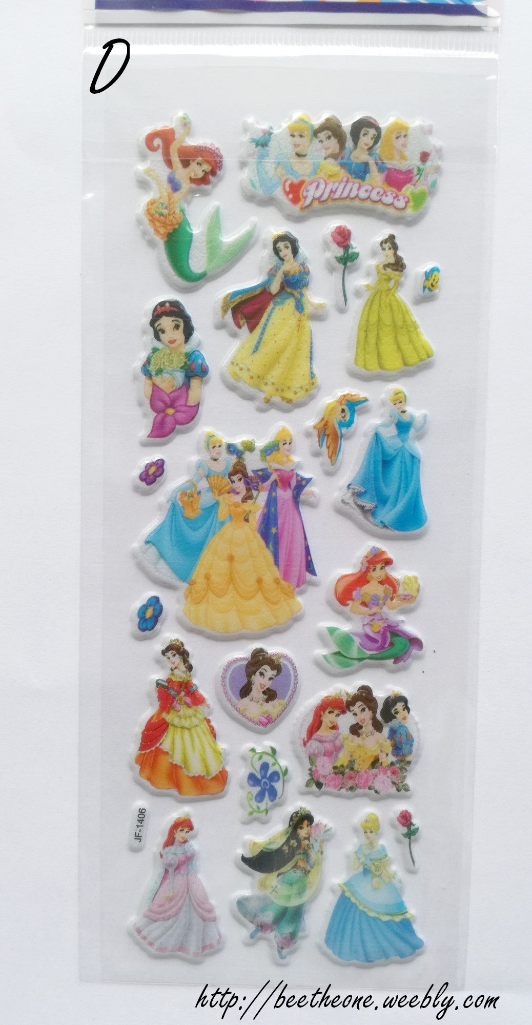 Planche de Stickers Princesses - 11 modèles