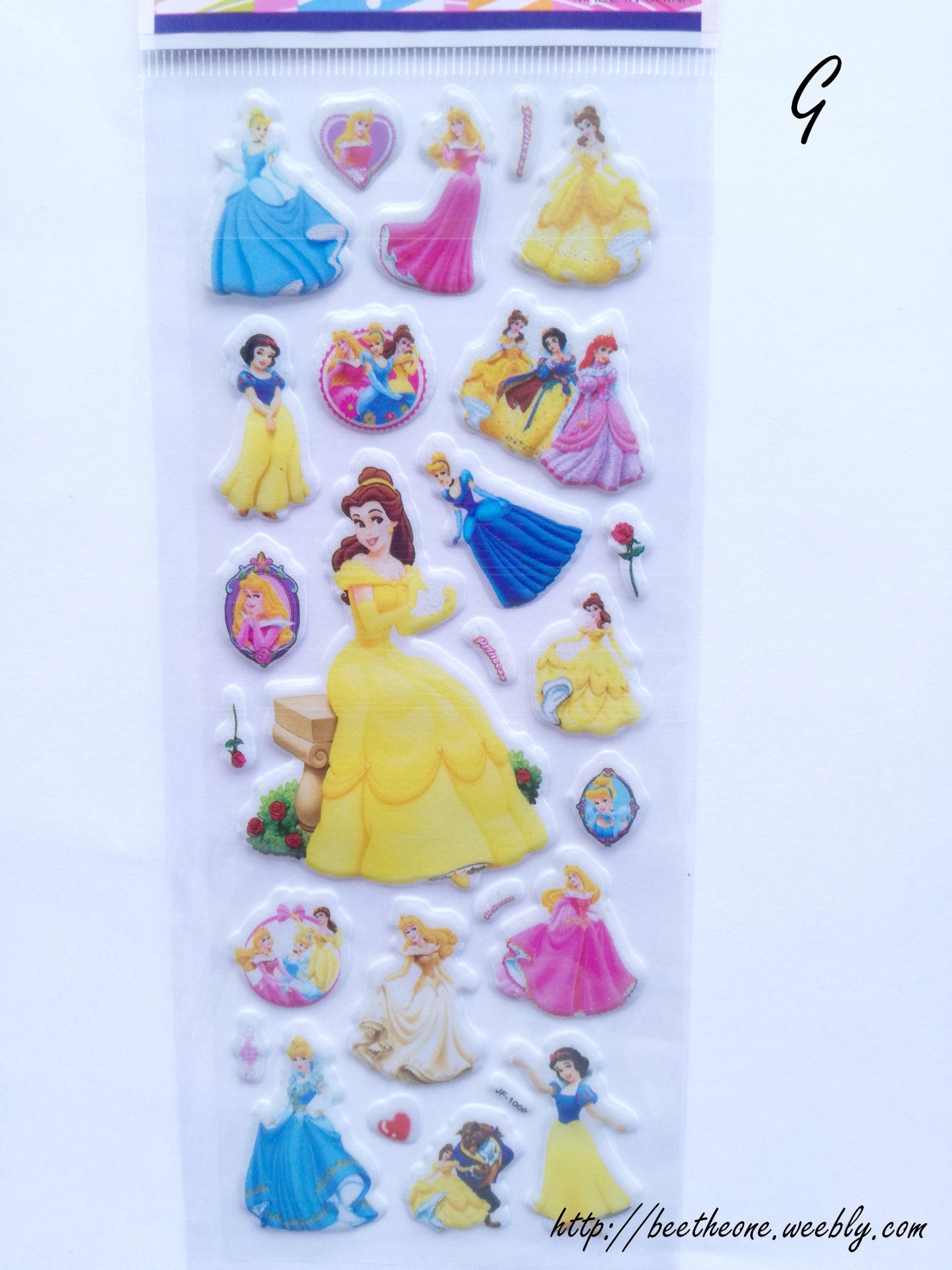 Planche de Stickers Princesses - 11 modèles