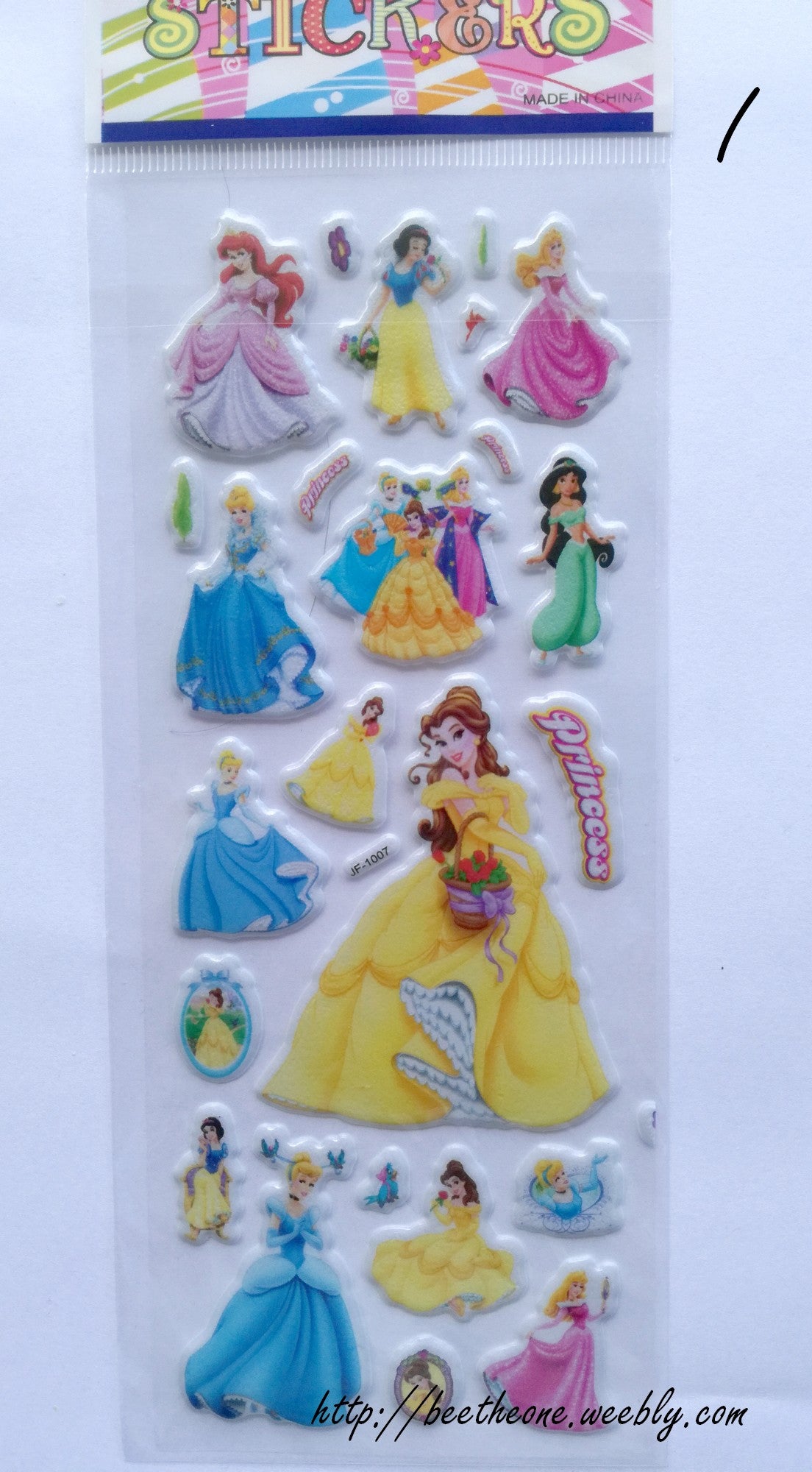 Planche de Stickers Princesses - 11 modèles
