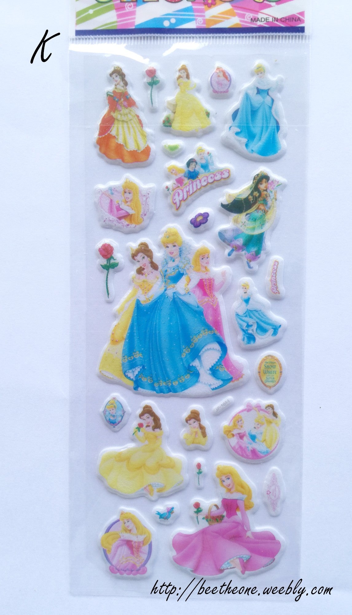 Planche de Stickers Princesses - 11 modèles