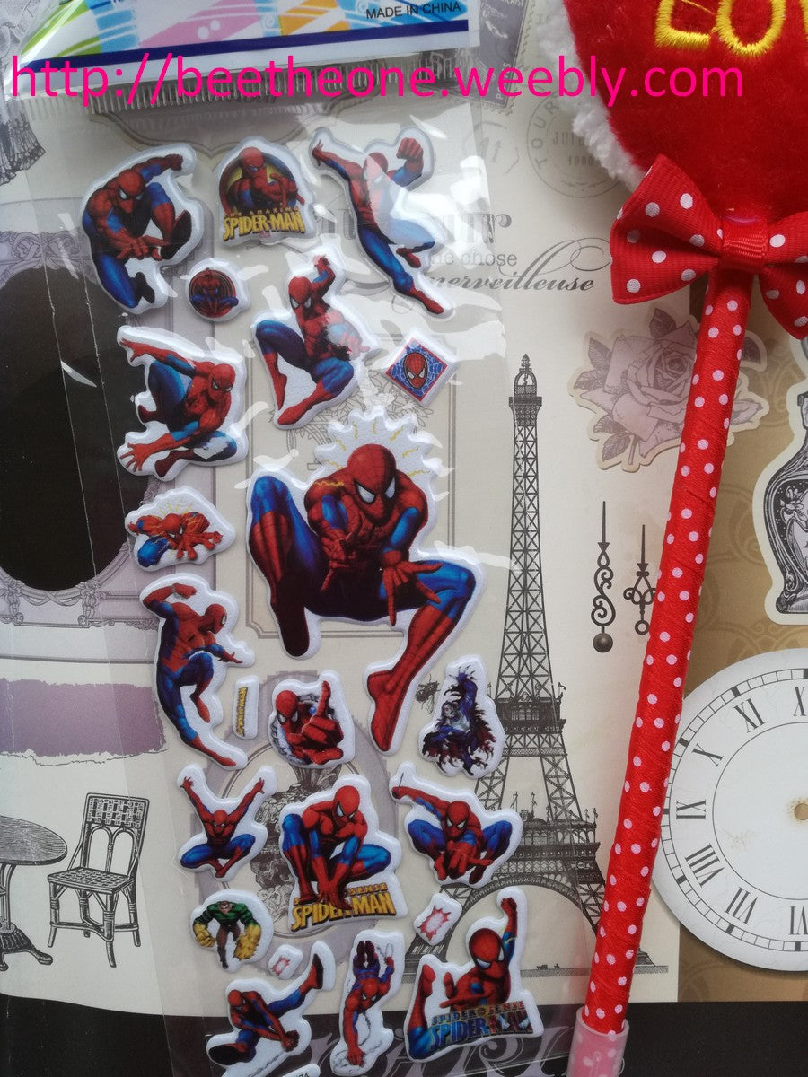 Planche de stickers Super héros Araignée
