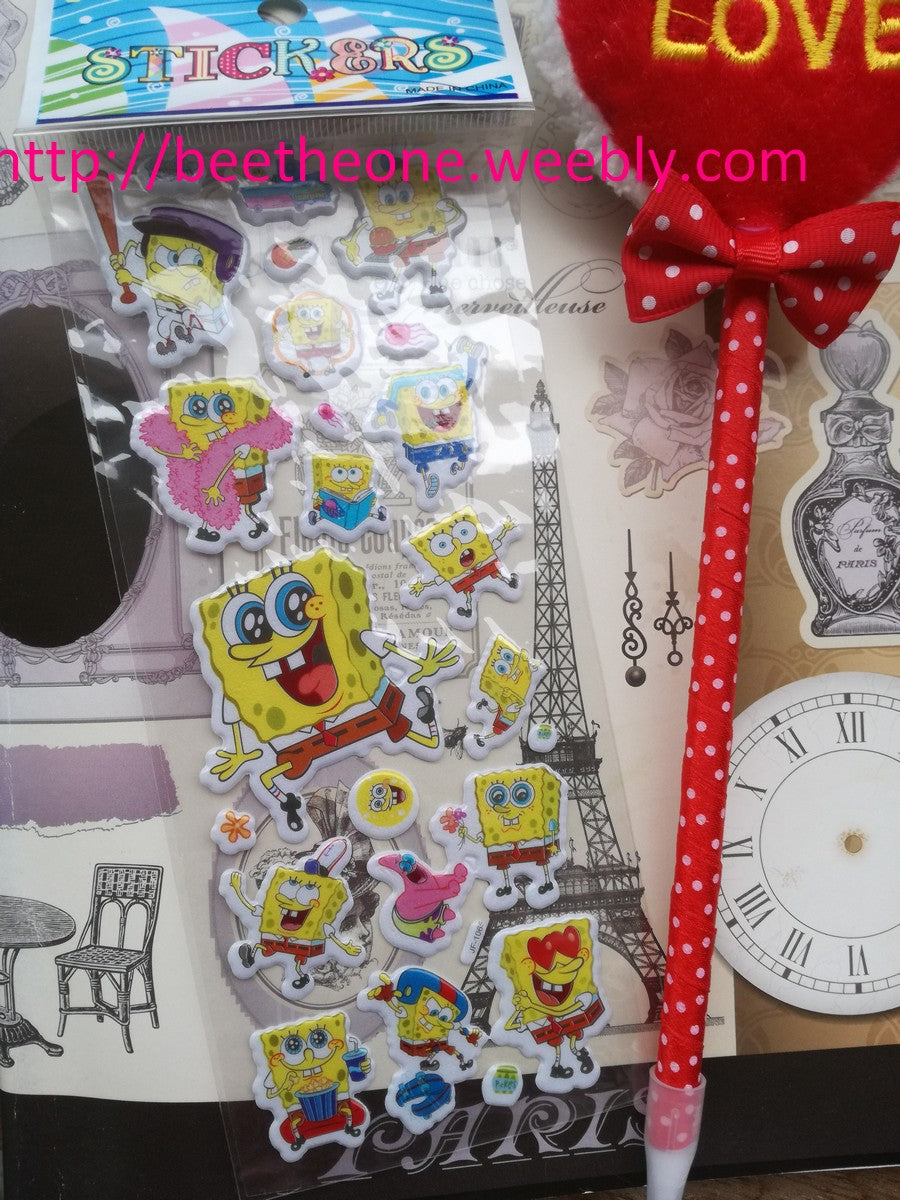 Planche de stickers Eponge