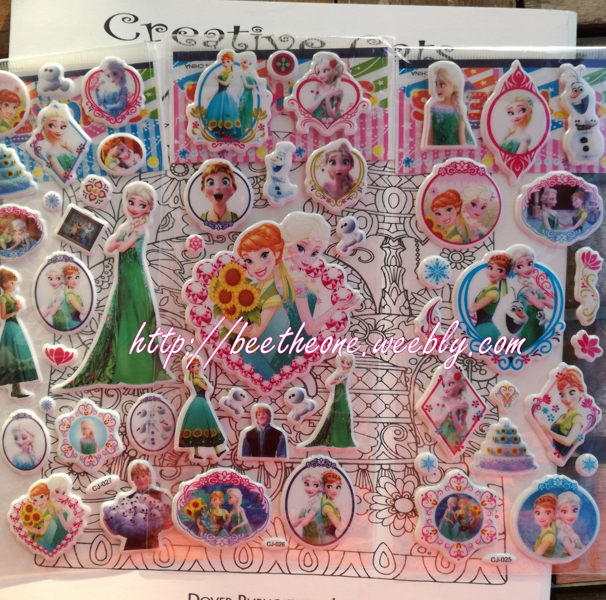 Planche de stickers La Reine des Neiges "Une Fête Givrée" - 3 modèles