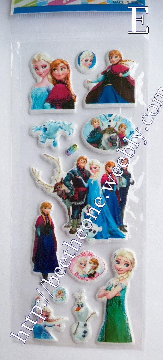 Planche de stickers La Reine des Neiges / Une Fête Givrée - 5 modèles