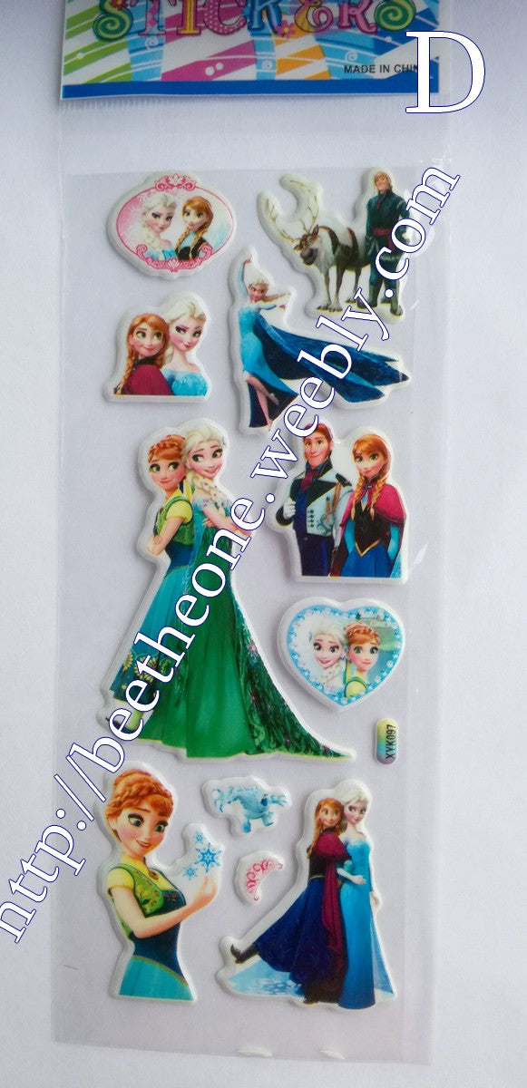 Planche de stickers La Reine des Neiges / Une Fête Givrée - 5 modèles
