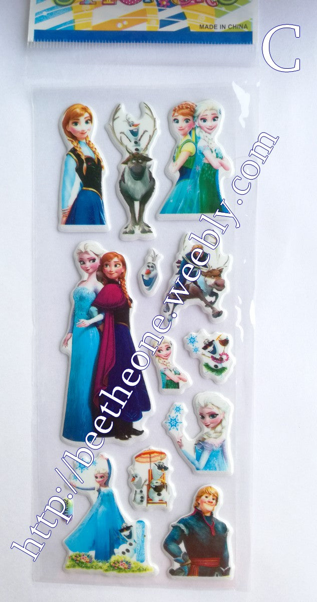 Planche de stickers La Reine des Neiges / Une Fête Givrée - 5 modèles