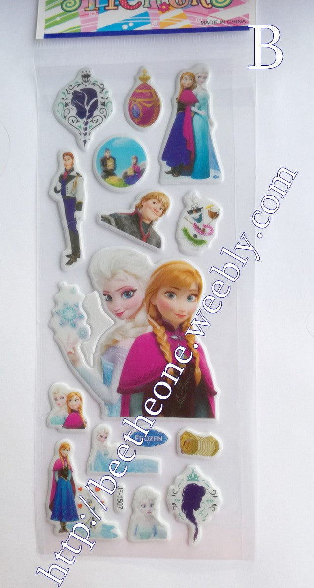Planche de stickers La Reine des Neiges / Une Fête Givrée - 5 modèles