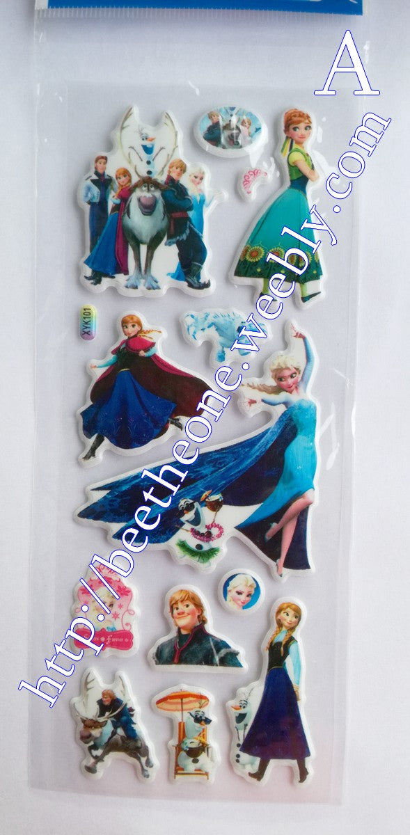 Planche de stickers La Reine des Neiges / Une Fête Givrée - 5 modèles