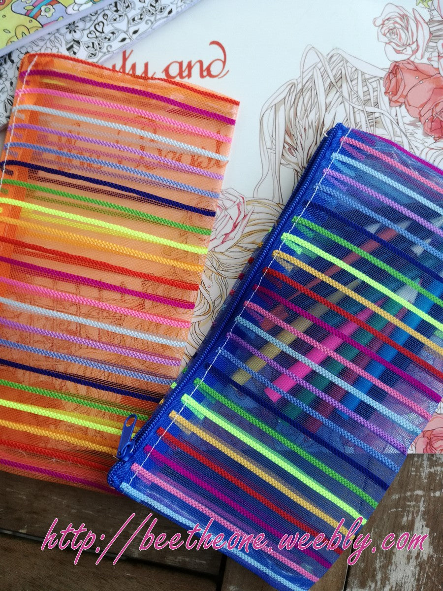 Trousse de rangement plate en toile - 2 coloris