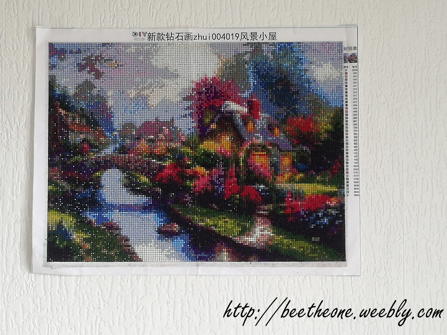 Tableau 3D Strass "Le Village"