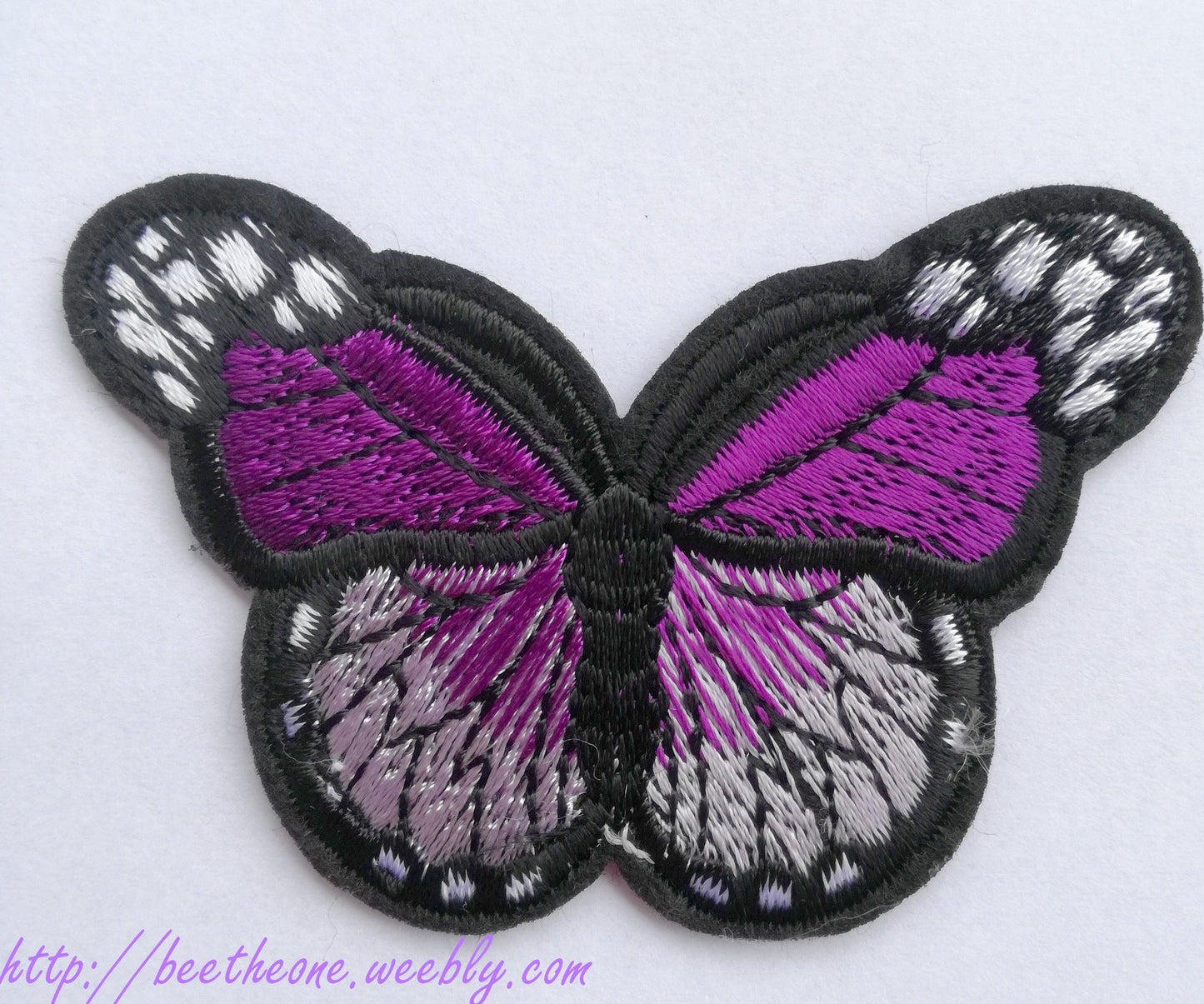 Applique écusson patch thermocollant Papillon monarque dégradé (à coudre ou repasser) - 2 tailles - 12 coloris