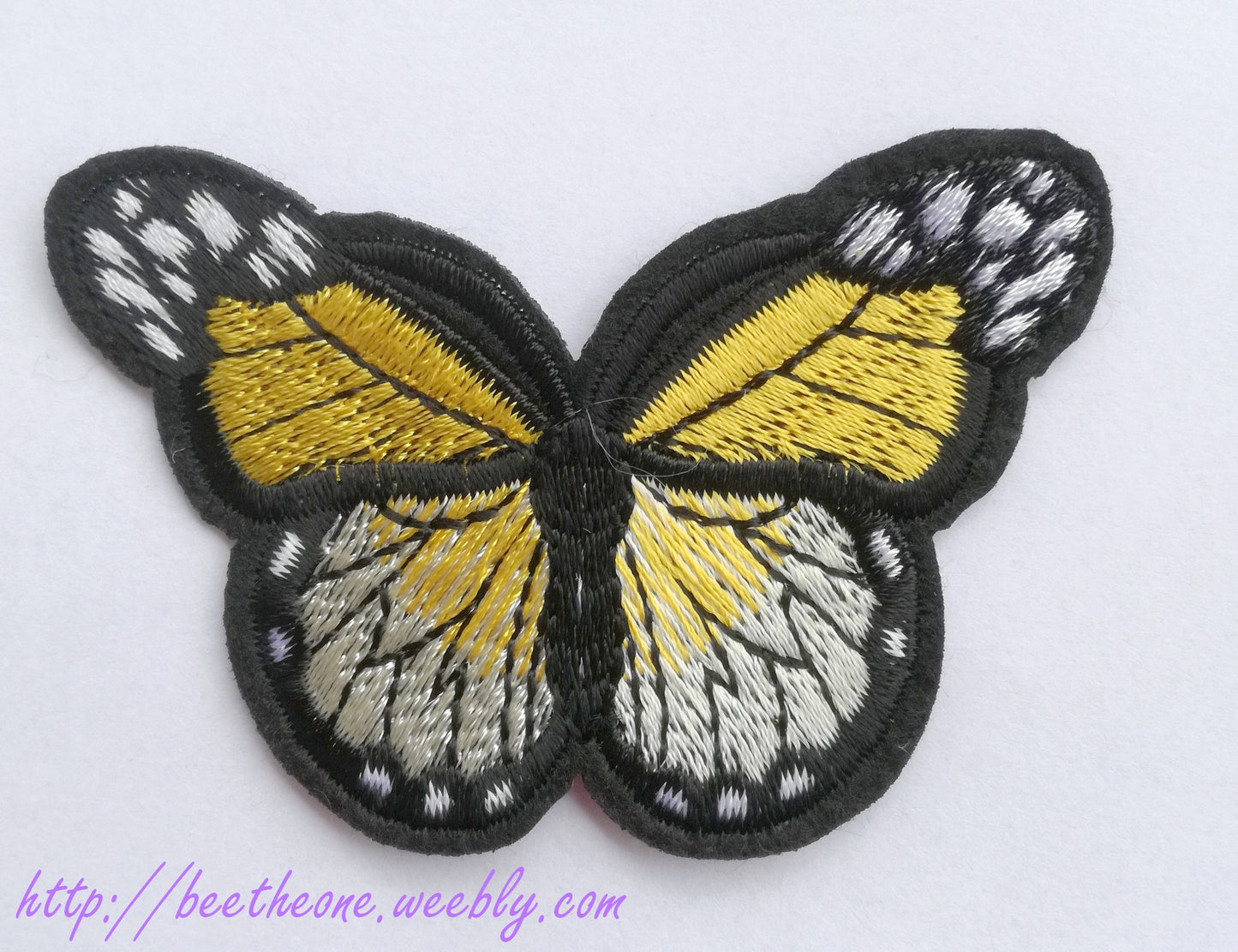 Applique écusson patch thermocollant Papillon monarque dégradé (à coudre ou repasser) - 2 tailles - 12 coloris