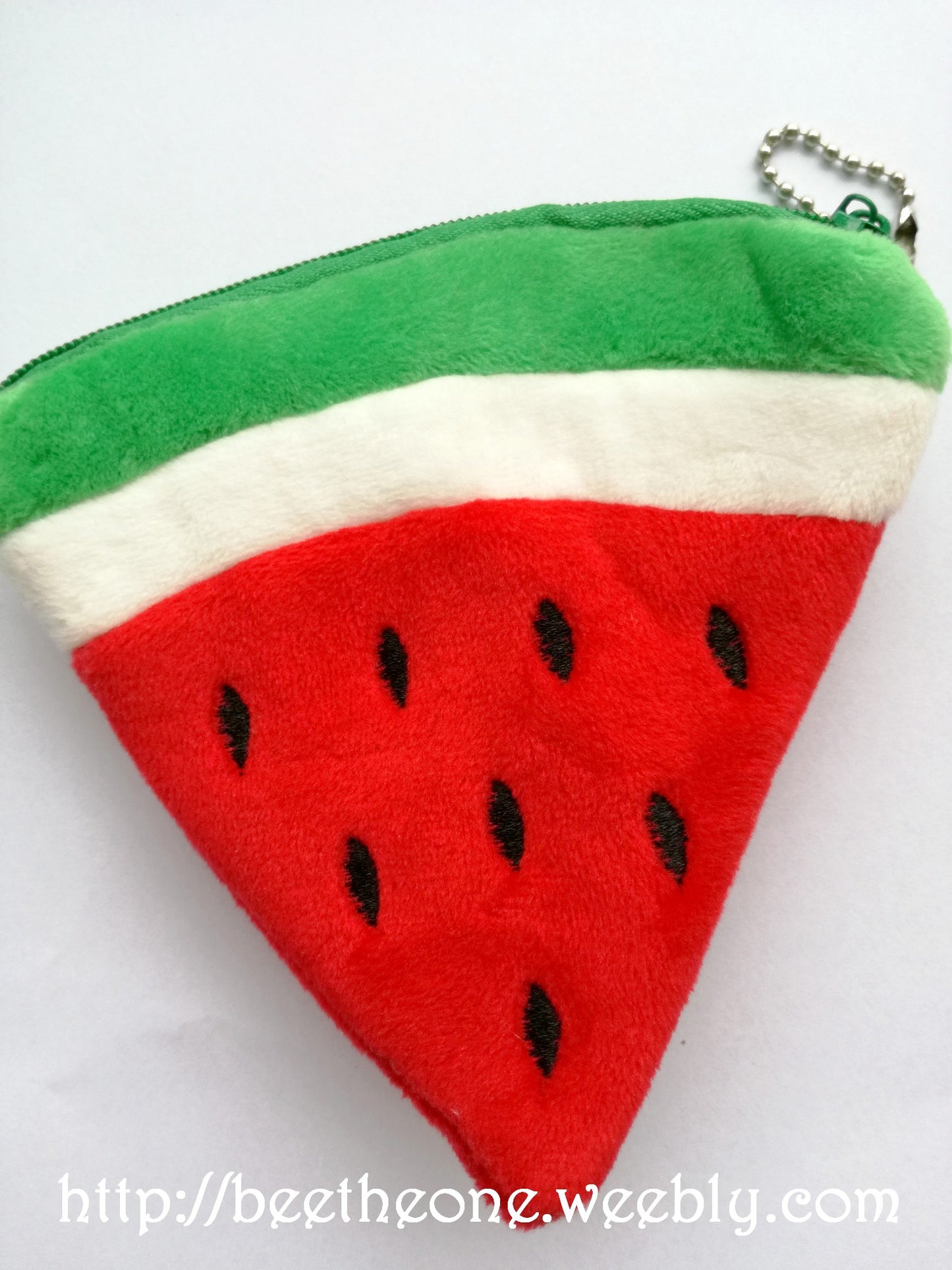 Porte-monnaie kawaii Tranche de Pastèque ou Melon en peluche - rouge, rose, jaune ou vert