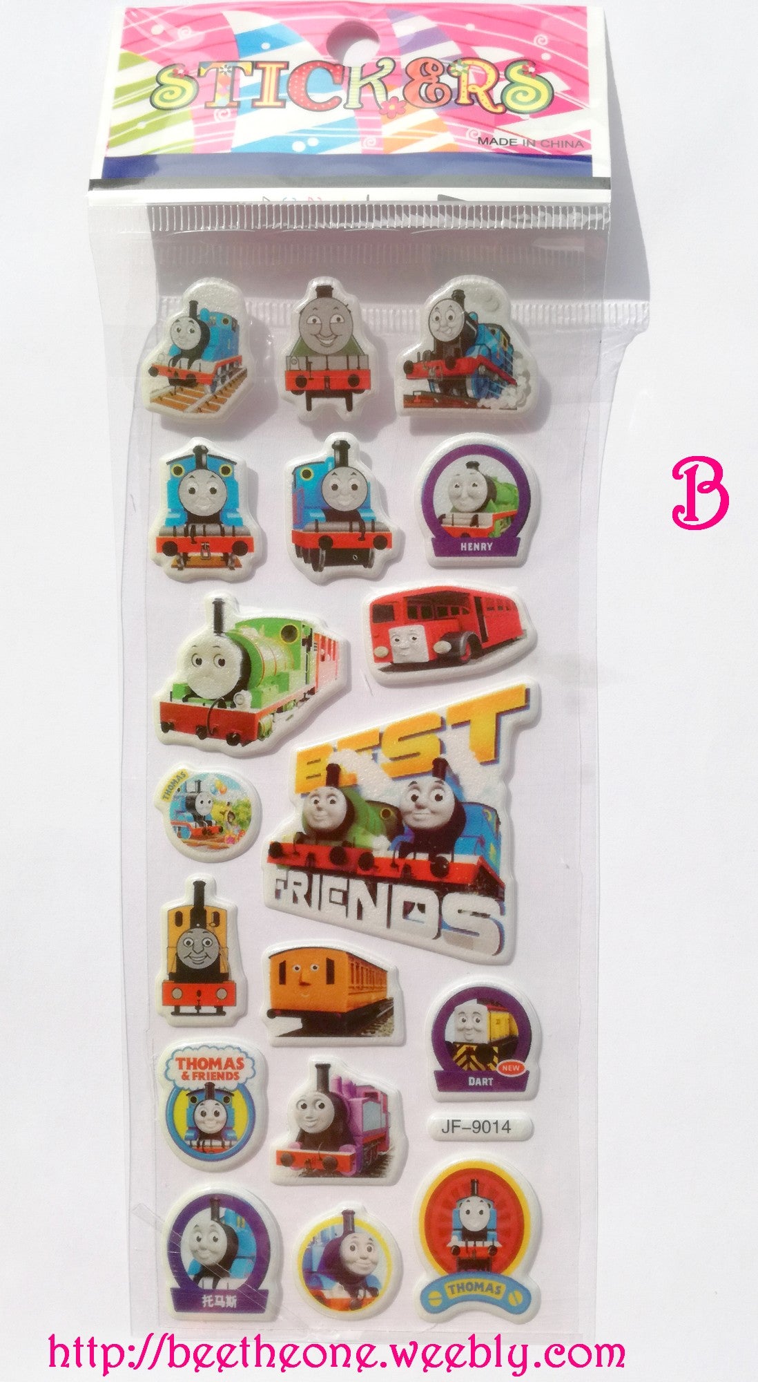Planche de stickers autocollants Train - 4 modèles