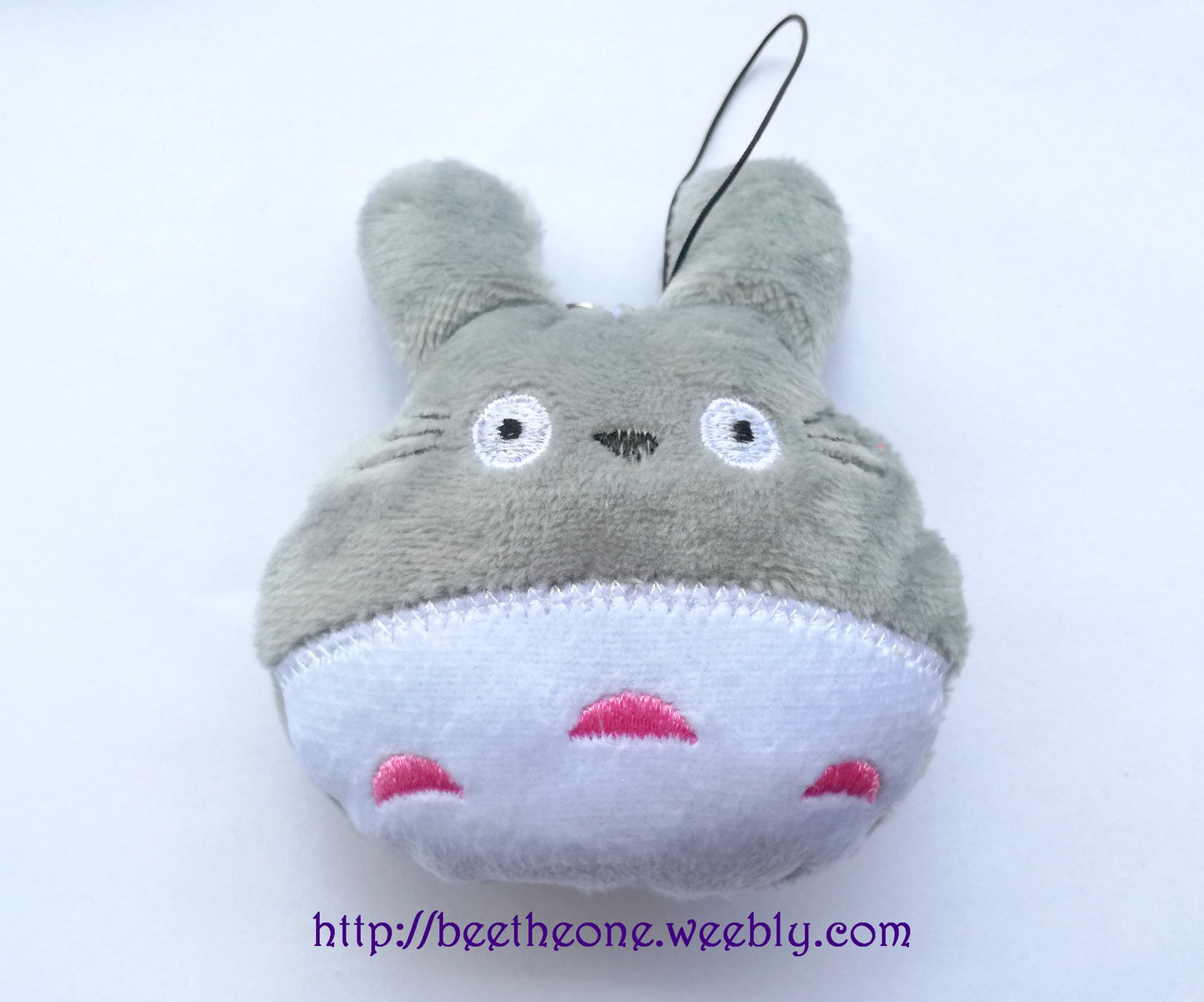 Bijou de portable peluche Monstre gris - Gris, rose ou bleu