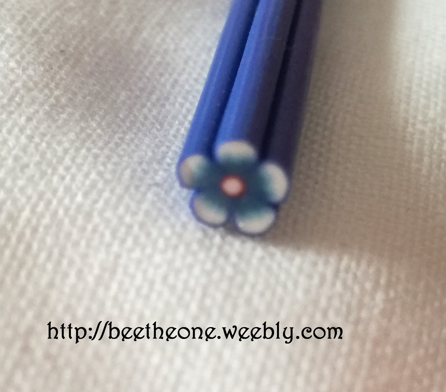 Cannes Bâton Fimo Pâte Polymère - Camaïeu de Fleurs bleu, vert, violet