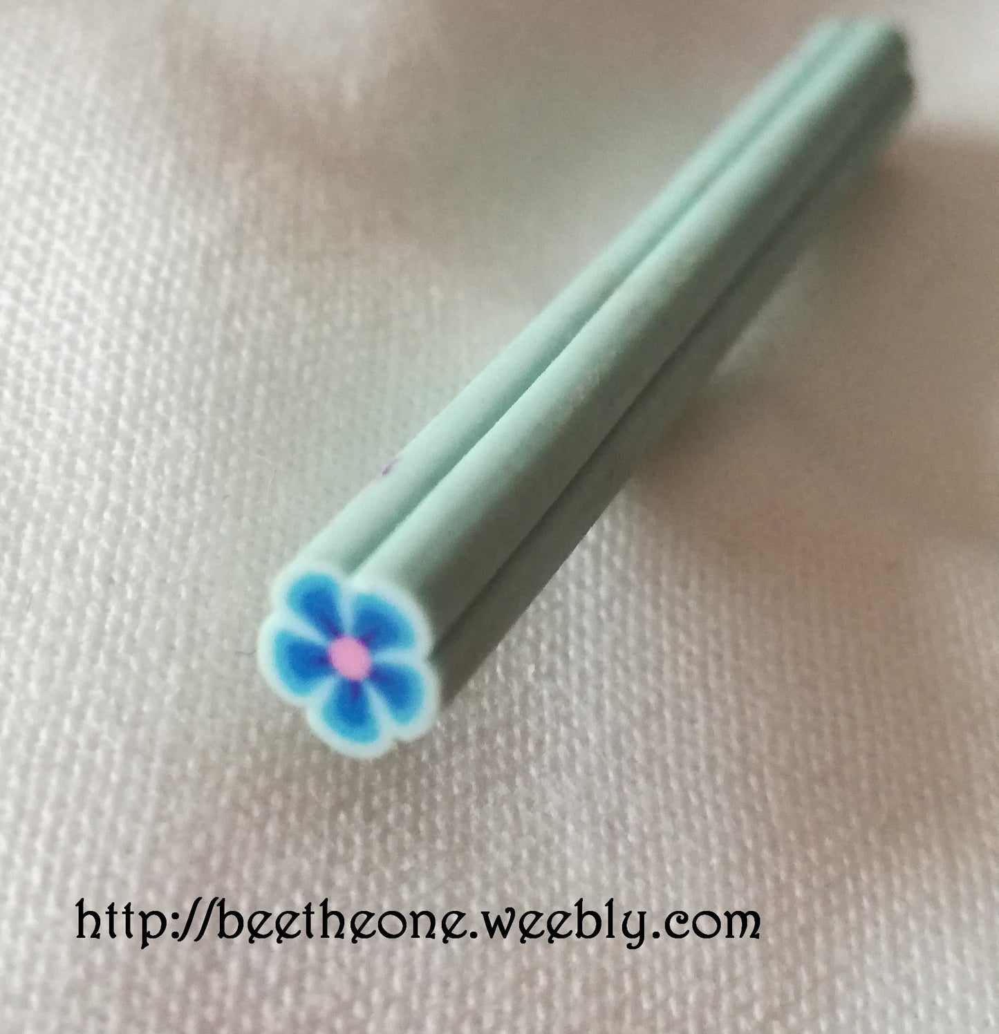 Cannes Bâton Fimo Pâte Polymère - Camaïeu de Fleurs bleu, vert, violet