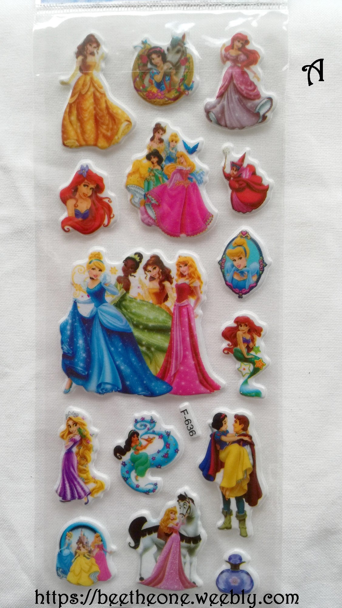 Planche de stickers Princesses "Collection Princesses" - 6 modèles