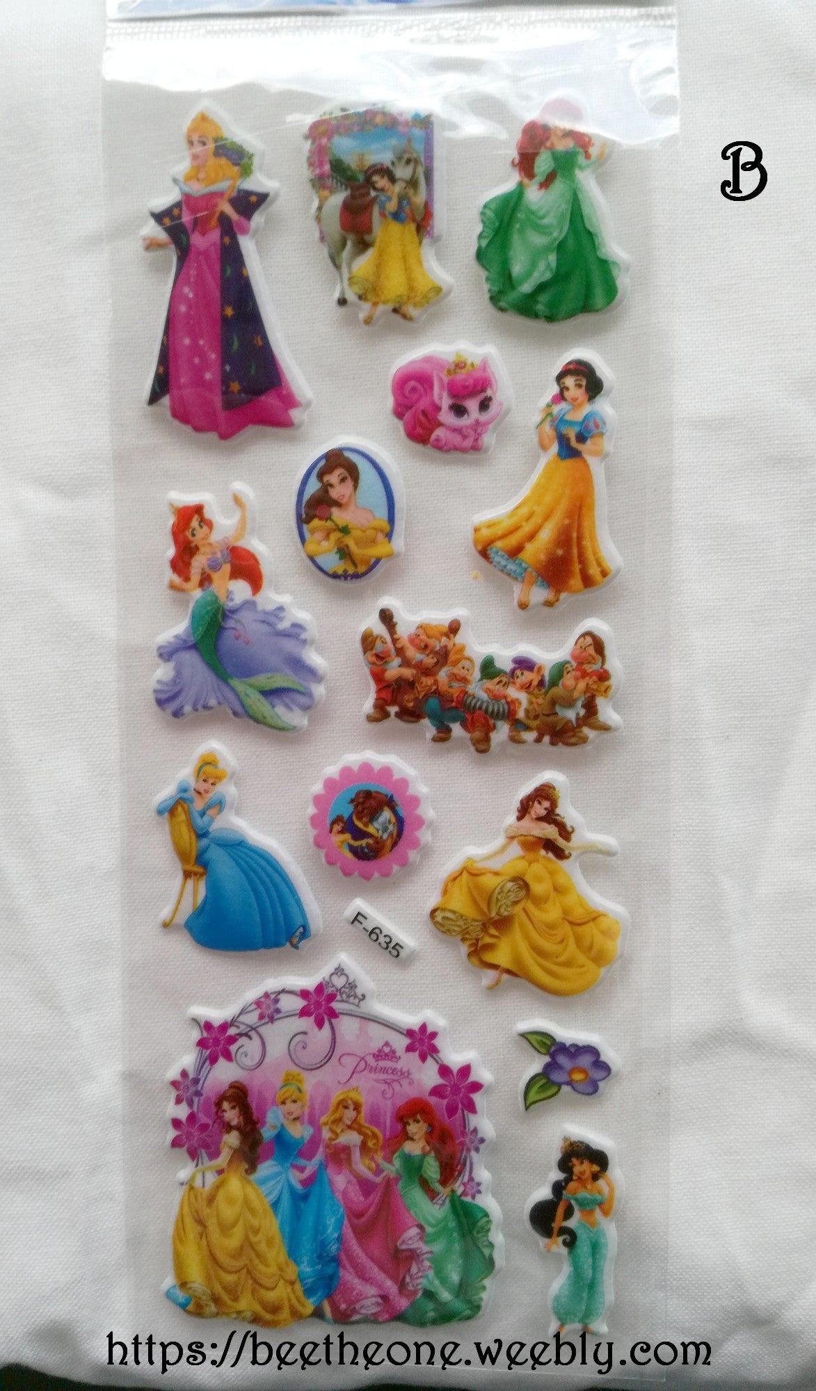 Planche de stickers Princesses "Collection Princesses" - 6 modèles