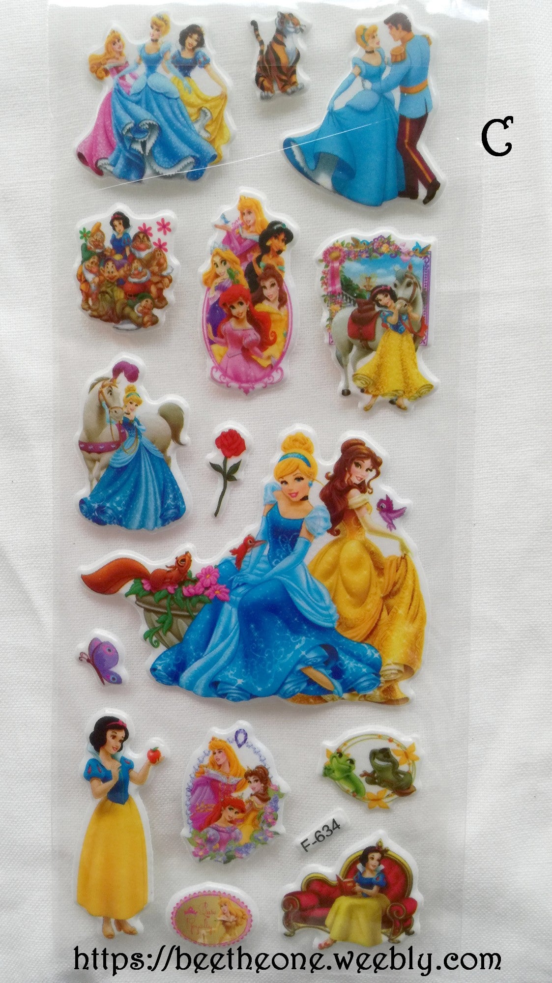 Planche de stickers Princesses "Collection Princesses" - 6 modèles