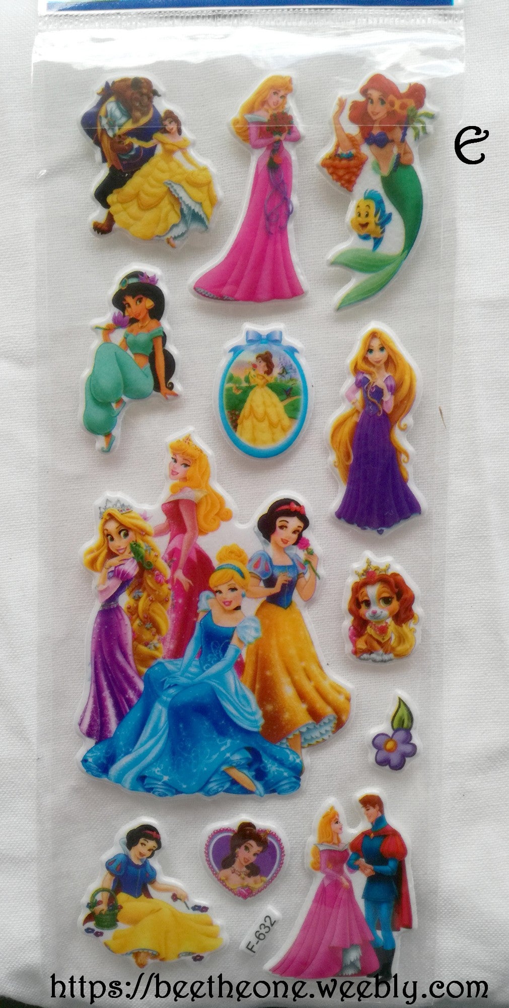 Planche de stickers Princesses "Collection Princesses" - 6 modèles