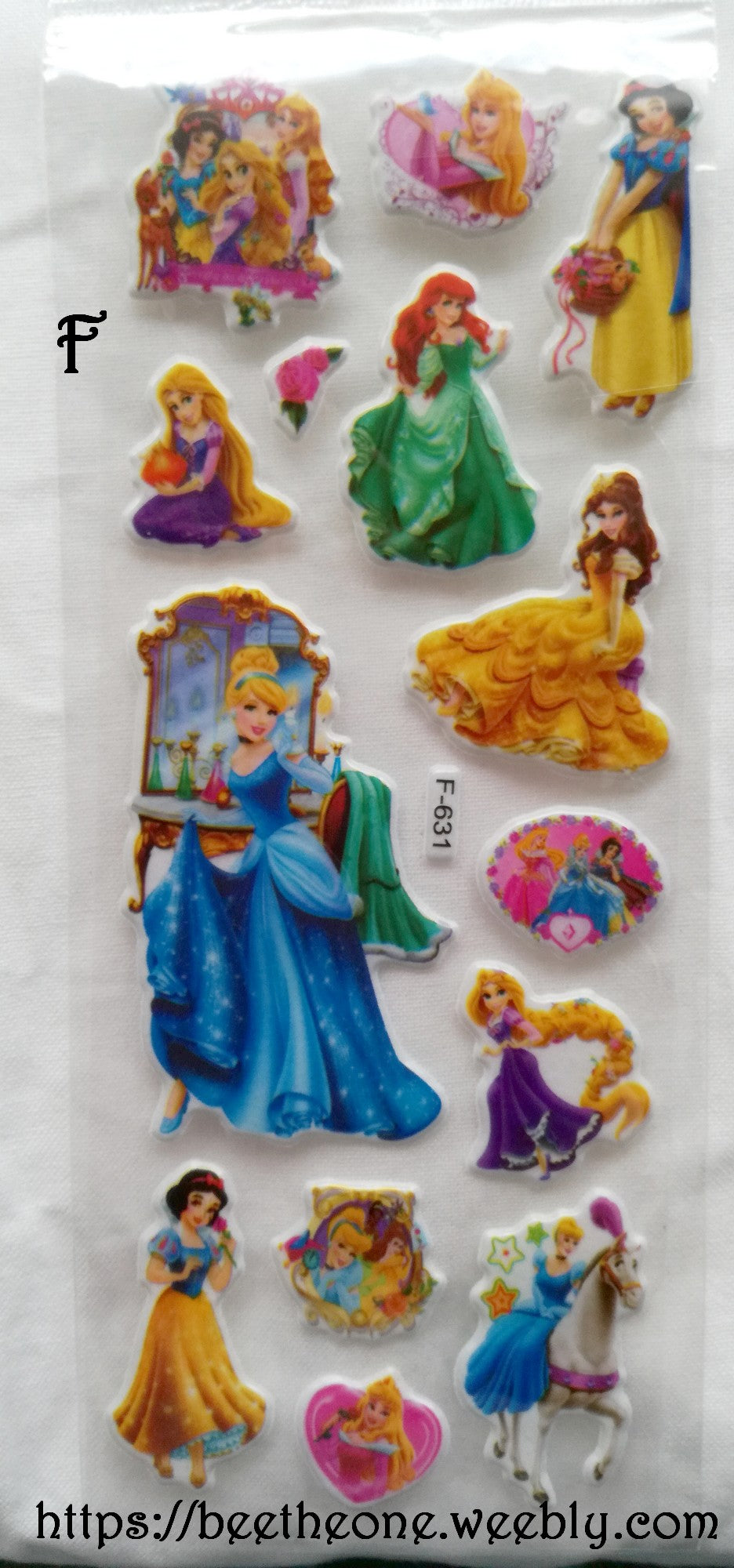 Planche de stickers Princesses "Collection Princesses" - 6 modèles