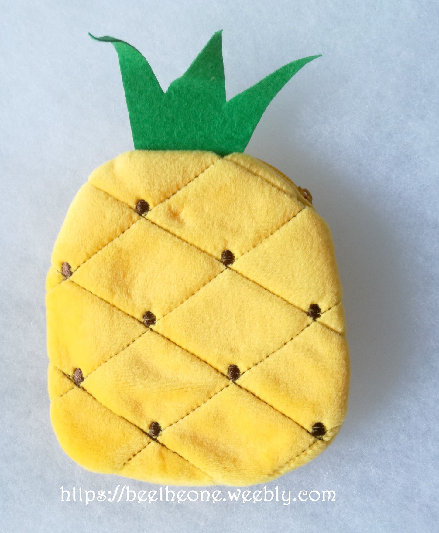 Porte-monnaie kawaii Fruit exotique en peluche - Ananas, pastèque ou orange