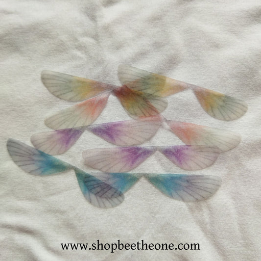 Breloque Paire d'ailes en organza petit format - 8 x 2 cm - 4 coloris