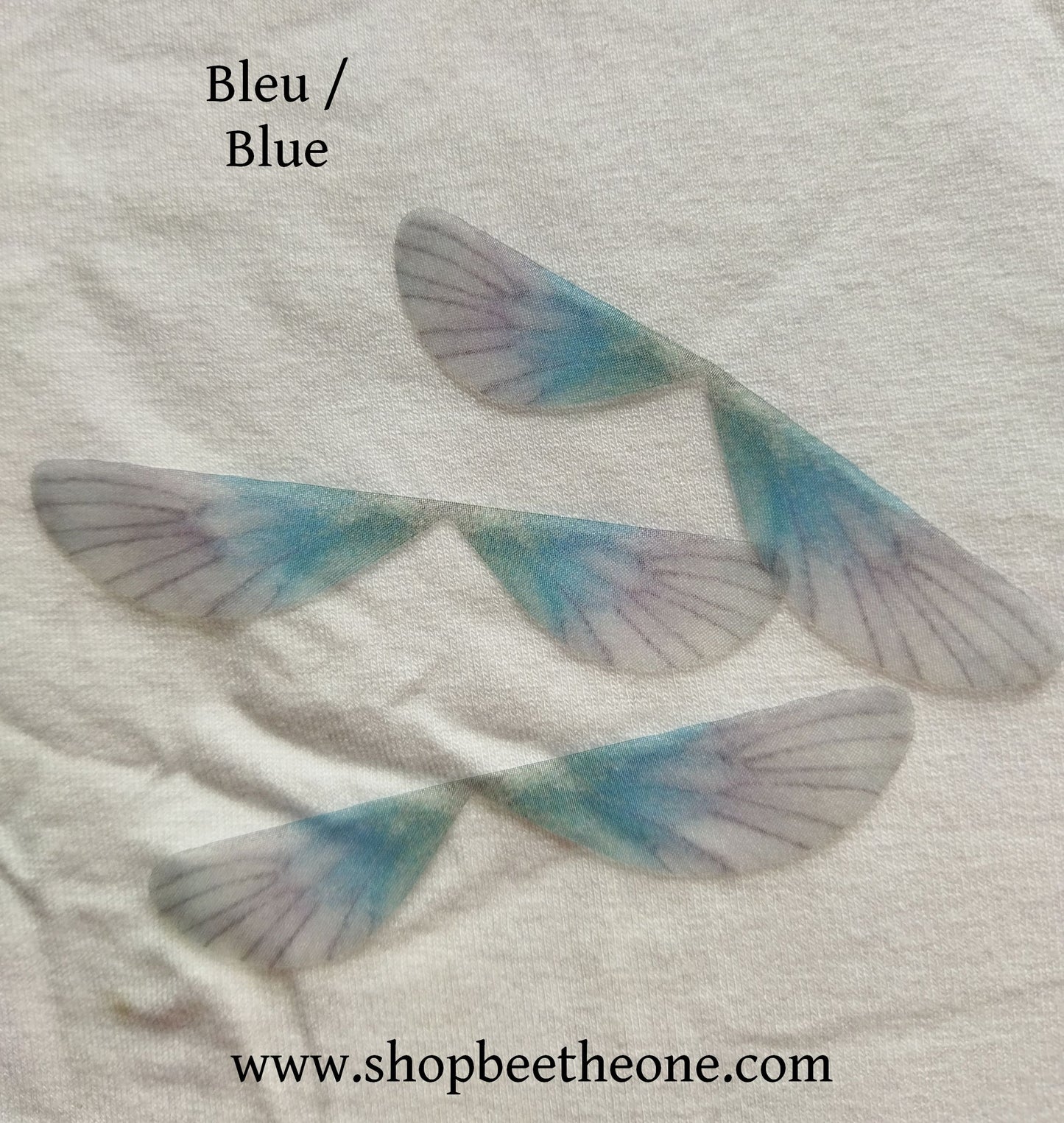 Breloque Paire d'ailes en organza petit format - 8 x 2 cm - 4 coloris