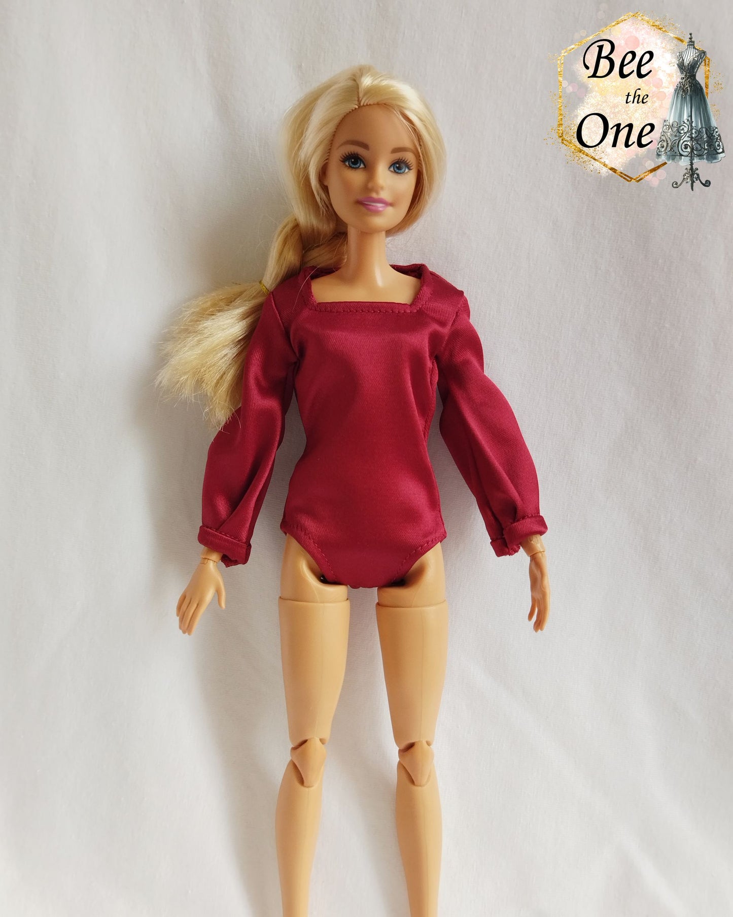 Body en satin "Noël au Château" pour poupées Barbie - Taille Classic - Collection Noël