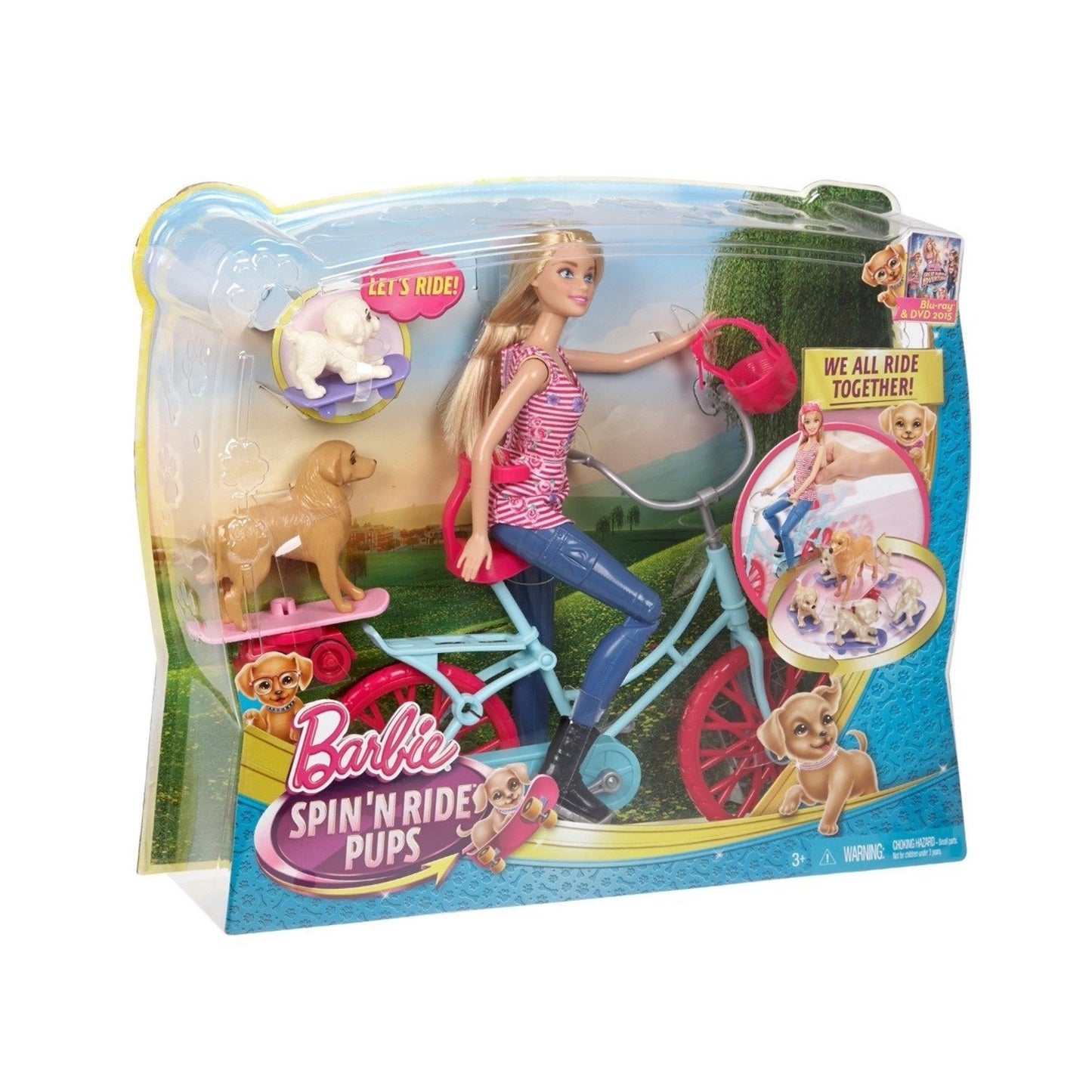 Barbie et ses soeurs dans "La Grande aventure des chiots" (Barbie and her sisters in The Great puppy adventure) Barbie Spin'n ride pups - Mattel 2015 - Accessoire