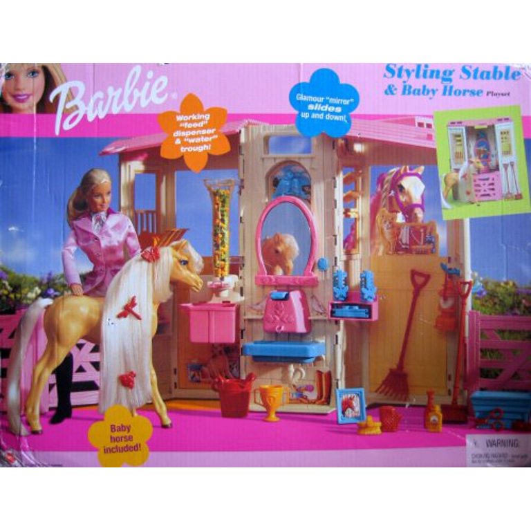 Barbie Stylin Stable and Baby horse - Mattel 2002 - Accessoires