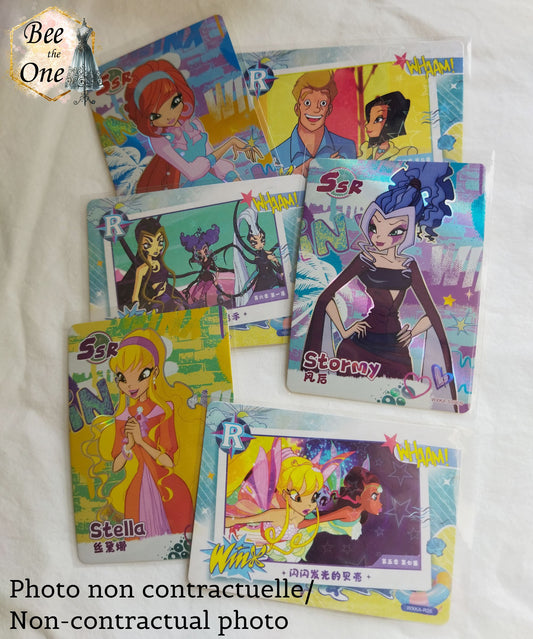 Lot "Duo Magique " 1 carte R + 1 Carte SSR brillantes Winx Club "Fairy Wonderland" série 2024 Cartes TCG