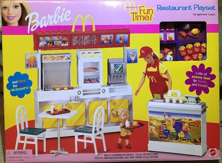 Barbie McDonald's Fun Time! Restaurant playset (version us exclusive) - Mattel 2001 - Mobilier - Accessoires