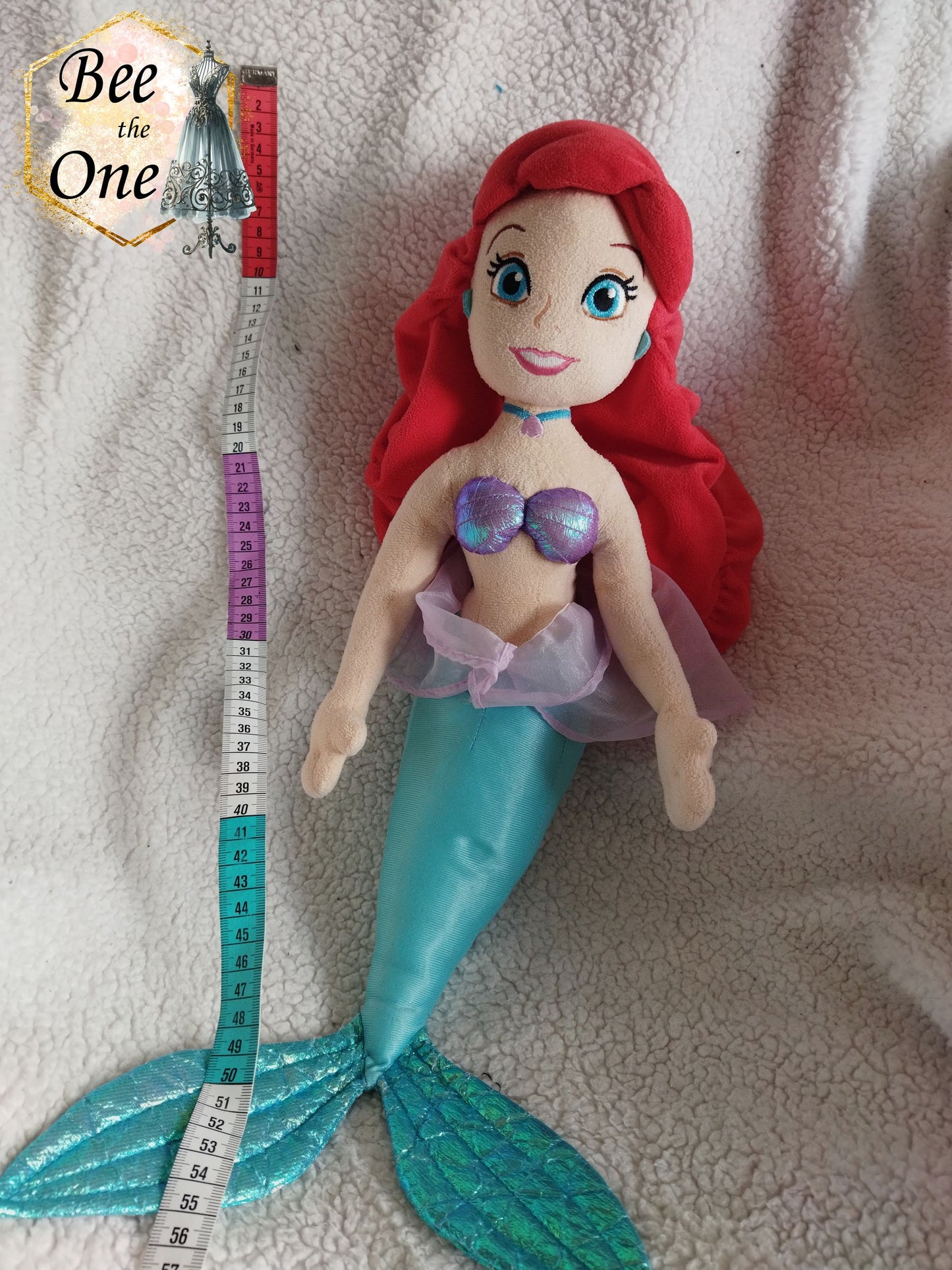 Poupée de chiffon peluche Ariel la Petite Sirène - exclusivité Disney Store 2010s - Peluche 60 cm