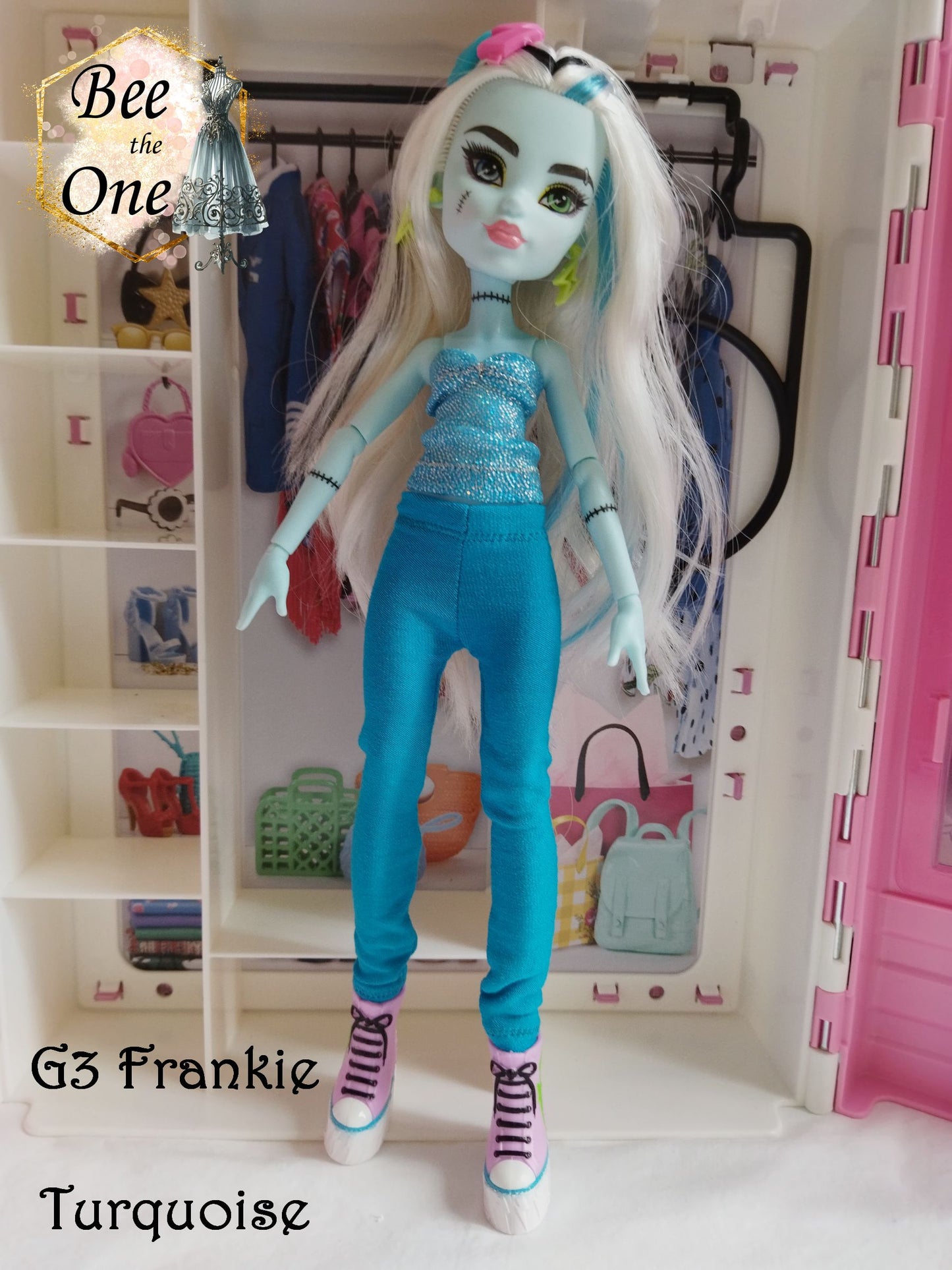 Pantalon collant leggings pour poupées Monster High - 5 tailles - 9 coloris - Collection Basics - par Bee the One