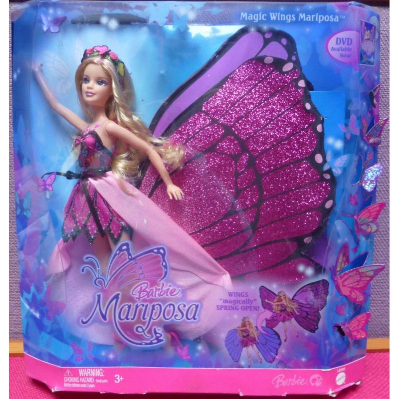 Barbie Mariposa Magic Wings - Mattel 2008 - Poupée - Vêtement - Chaussures - Accessoire