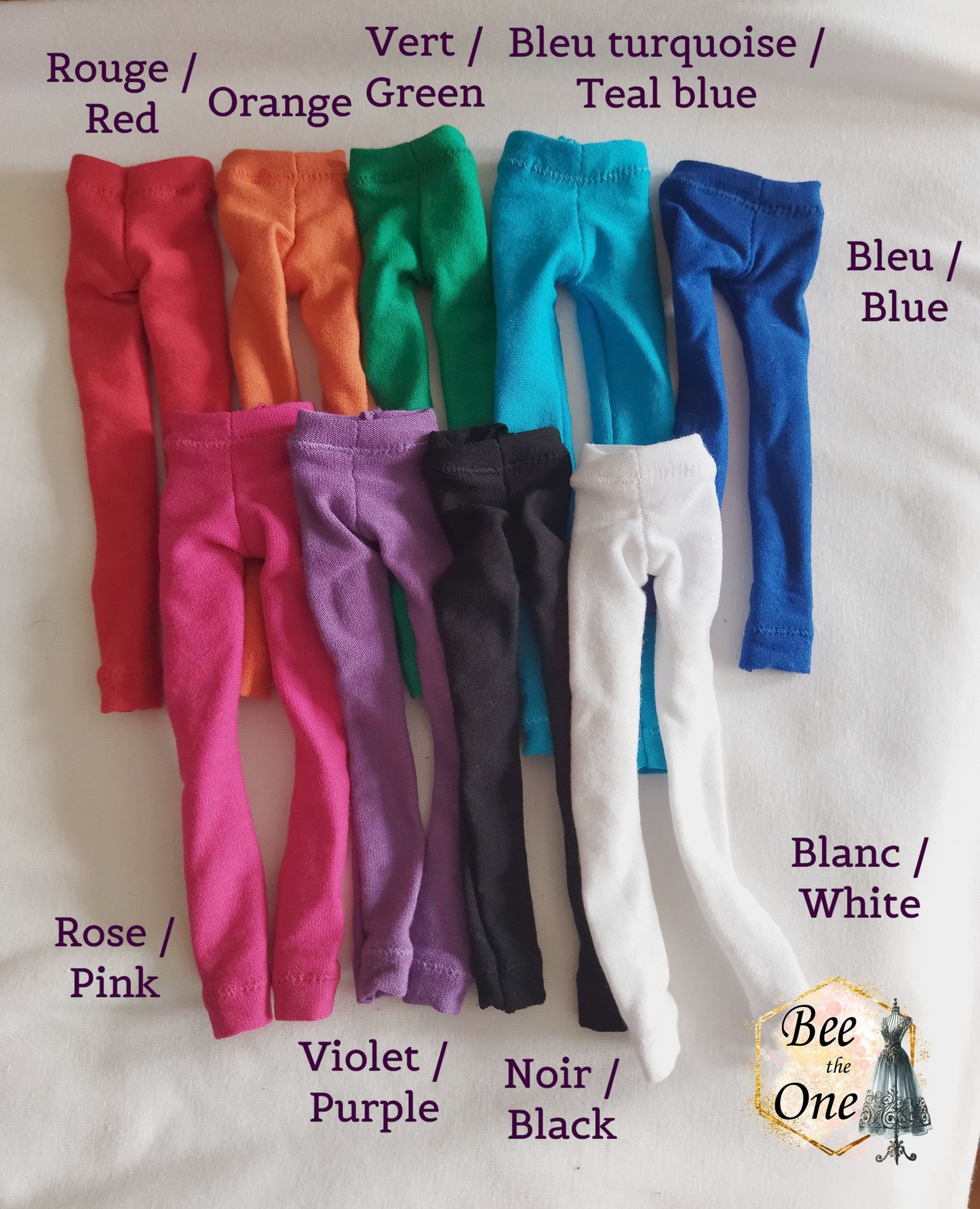 Pantalon collant leggings pour poupées Monster High - 6 tailles - 9 coloris - Collection Basics - par Bee the One