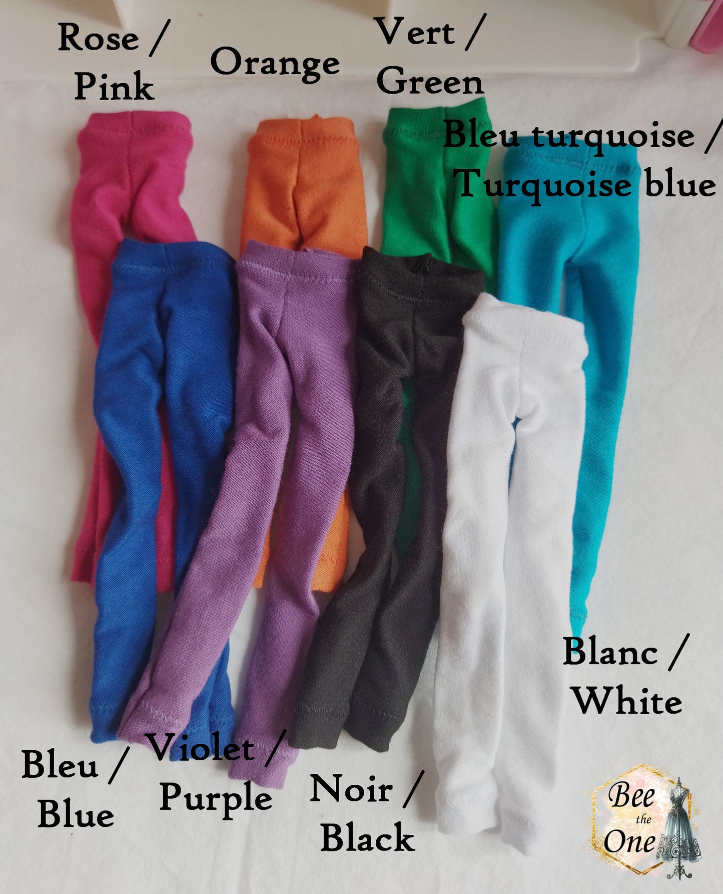 Pantalon collant leggings pour poupées Monster High - 5 tailles - 9 coloris - Collection Basics - par Bee the One