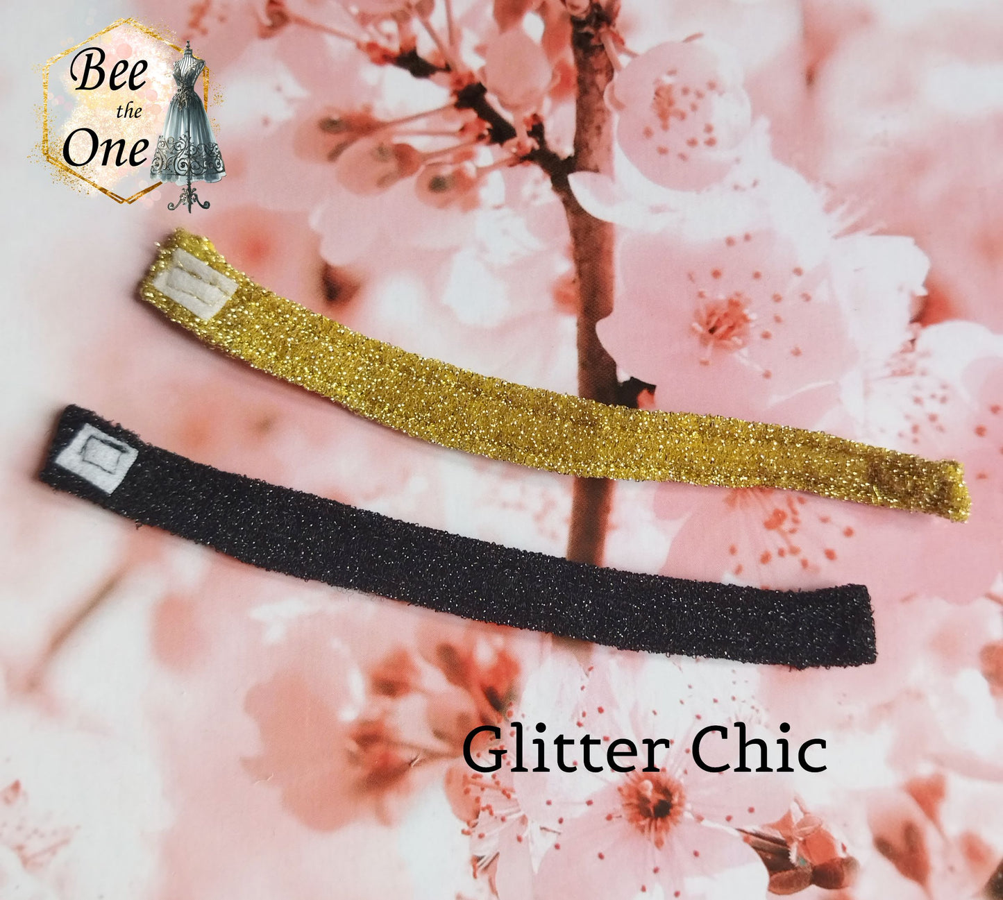 Lot de 2 Bandeaux de tête brillant pour poupées Barbie - 4 coloris - Collection Glitter Party - par Bee the One