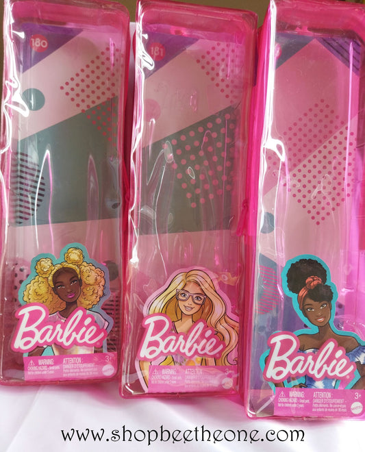 Barbie Fashionistas 180, 181 et 185 - Mattel 2021-2022 - Trousse d'emballage vide