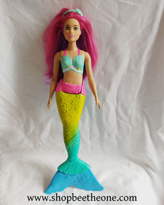 Barbie Dreamtopia Sirène Curvy Rainbow Cove FJC93 - Mattel 2018 - Poupée - Accessoire