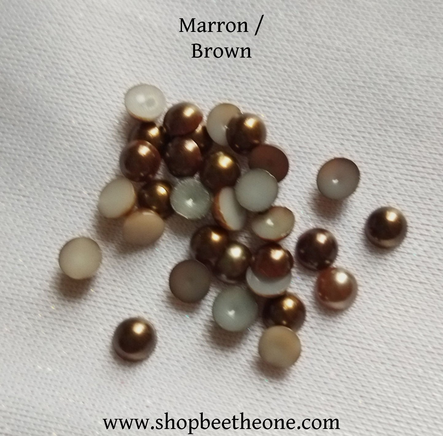 Lot de 50 Cabochons strass demi-perle ronds - 4 mm - 14 coloris