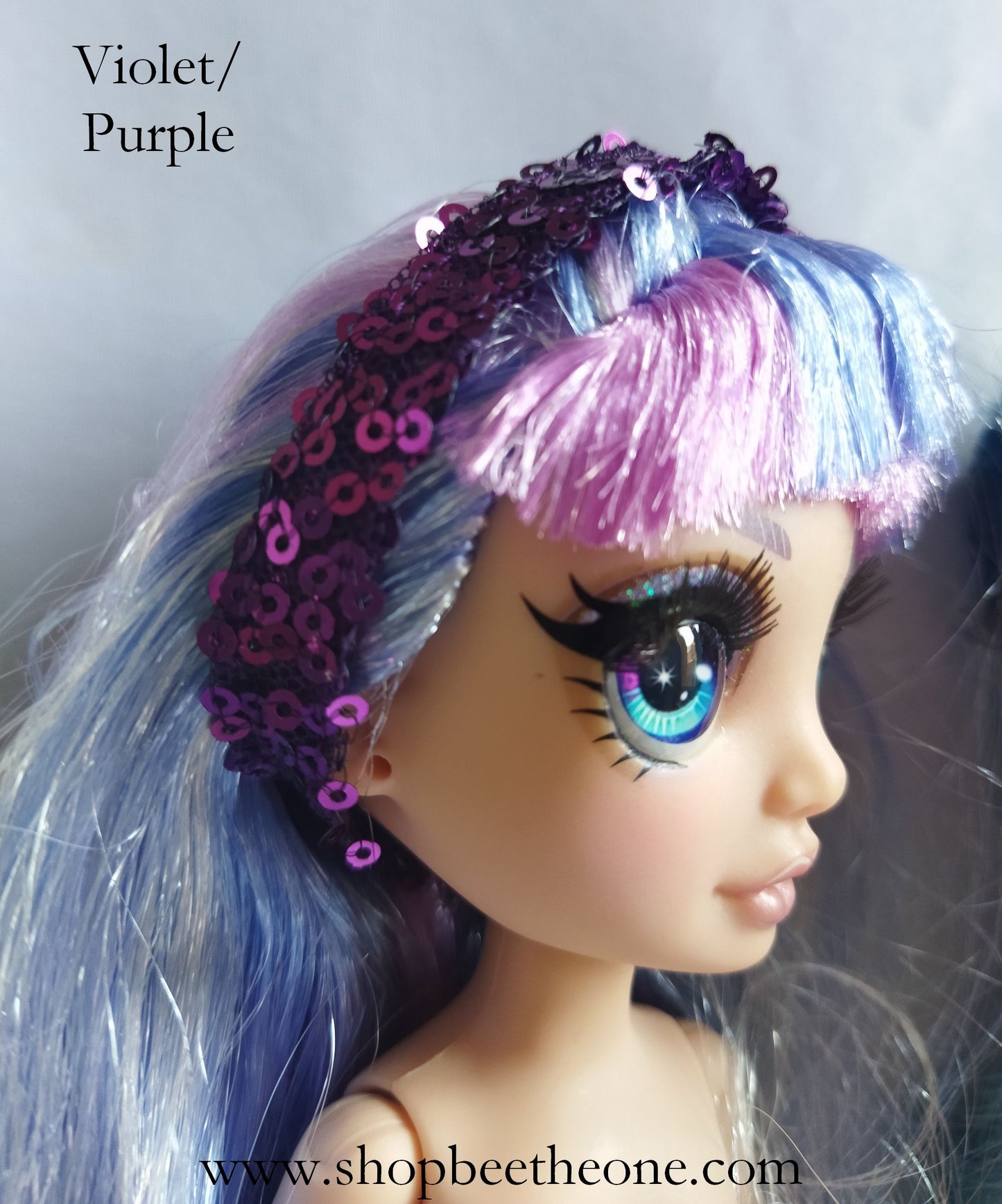 Bandeau à sequins pour poupées Rainbow High - 2 coloris - Collection Glitter Party - par Bee the one