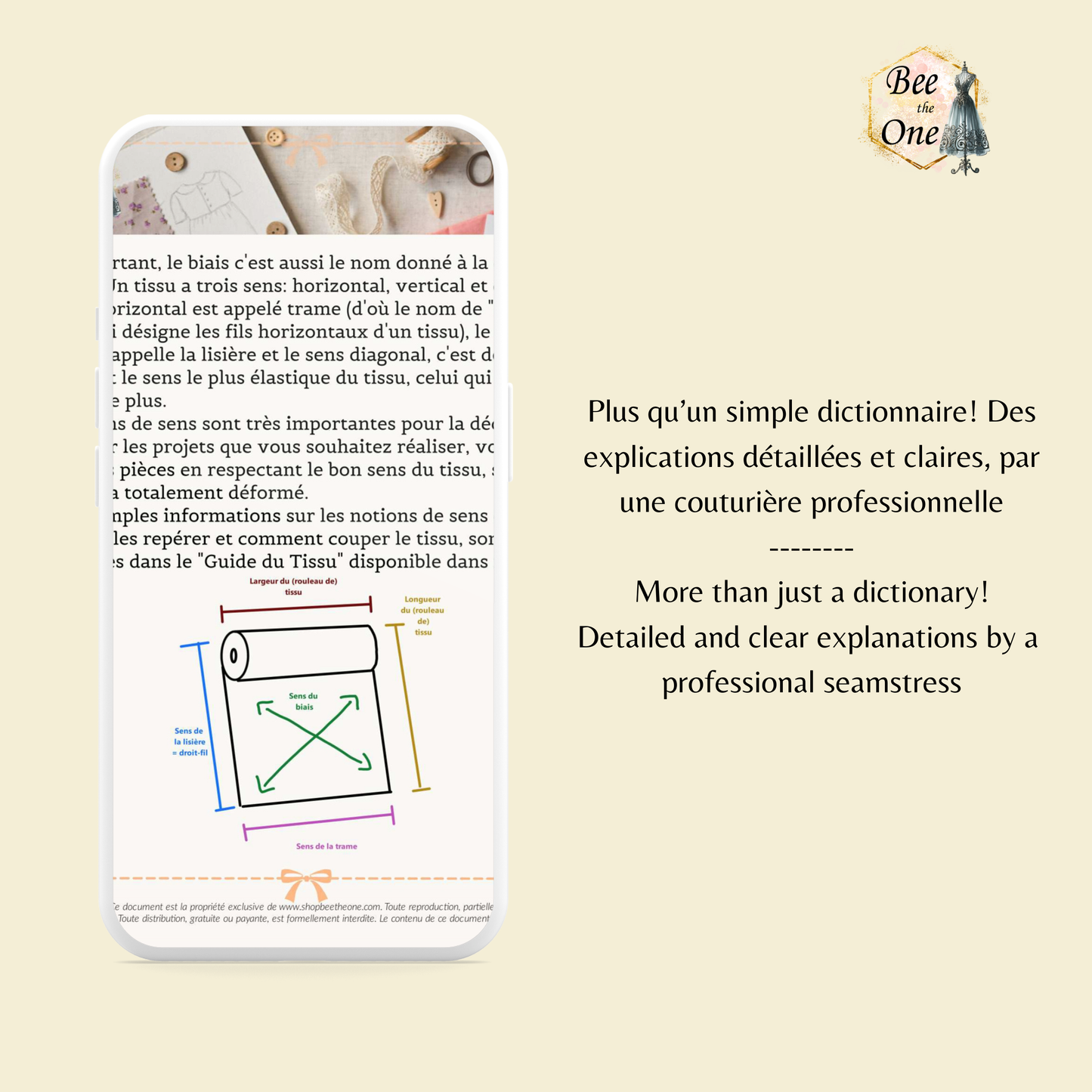 Dictionnaire de Couture spécial vêtements de poupées - FR/EN - PDF - À télécharger