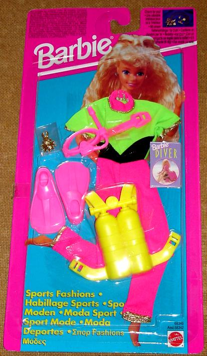 Barbie Habillage Sports (Sports Fashion) Plongeuse #68346 - Mattel 1995 - Vêtement