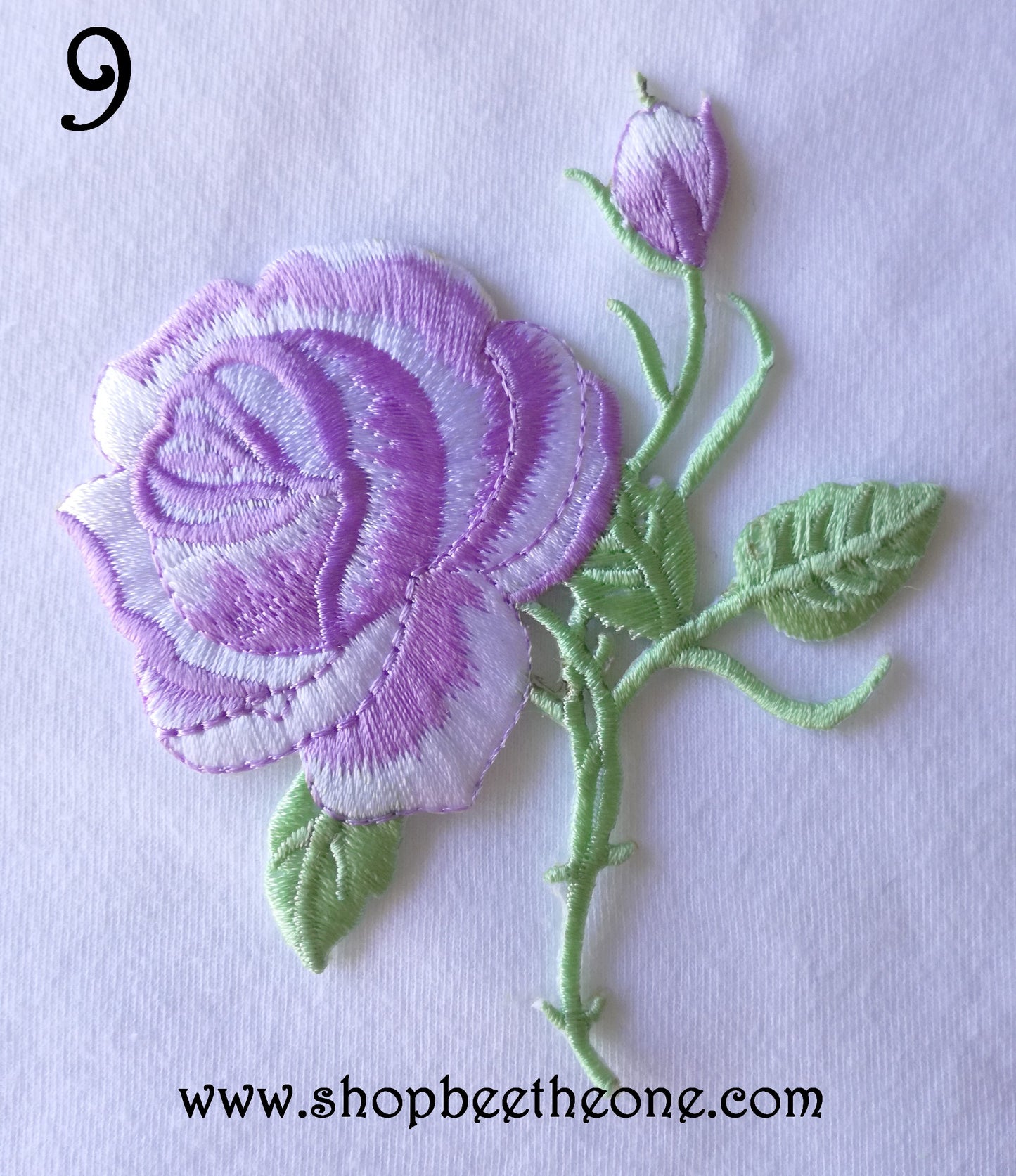 Applique écusson patch thermocollant fleur Grande Rose (à coudre ou repasser) - 11 coloris au choix