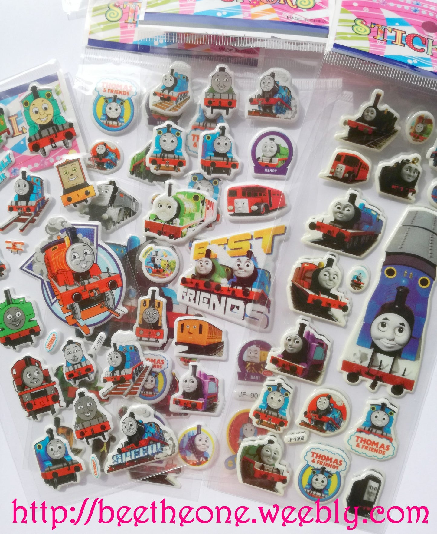 Planche de stickers autocollants Train - 4 modèles