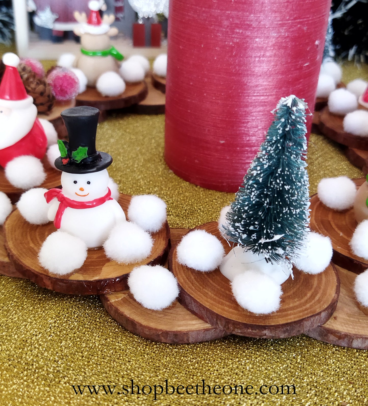 Couronne de Noël décorative pour centre de table